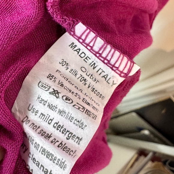 Elegant La Strada Silk Tie Dress in Fuschia, Size Small, EUC - Picture 8 of 11